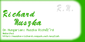 richard muszka business card